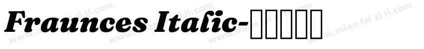 Fraunces Italic字体转换
